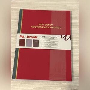 🆕 PENBROOK ✨ Red and Green Notebook Set NWT